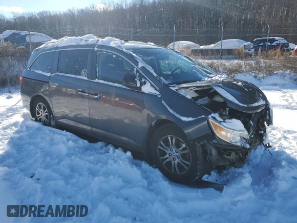 2012 Honda Odyssey EX-L with VIN 5FNRL5H66CB023339, listed as a Copart auction lot 86205974 with 136,087 mi miles and Salvage Title. Bid and sale history available at carsss.com. Image 4.