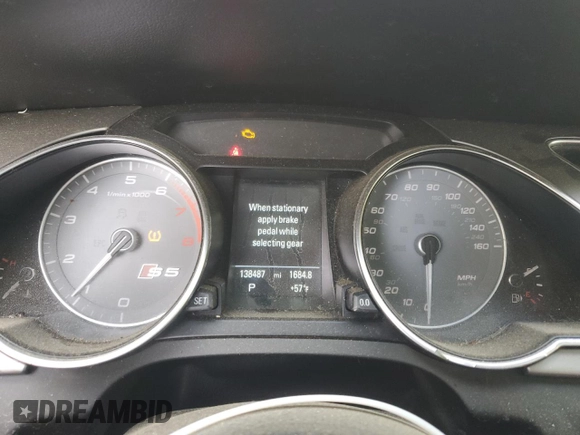 2015 Audi S5 Premium Plus with VIN WAUCGAFR1FA037773, listed as a Copart auction lot 73284174 with 138,487 mi miles and Salvage Title. Bid and sale history available at carsss.com. Image 9.
