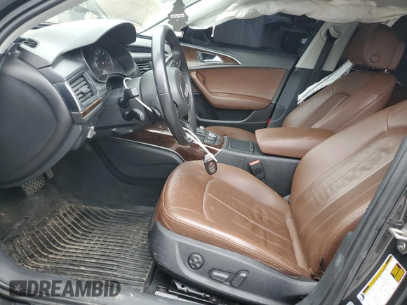 2012 Audi A6 Premium Plus with VIN WAUGGAFC6CN167050, listed as a Copart auction lot 58811945 with 108,400 mi miles and Salvage title. Bid and sale history available at DreamBid. Image 7.