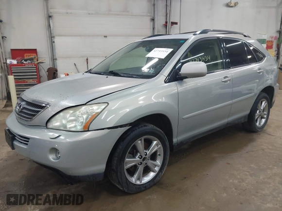 2006 Lexus RX 400h with VIN JTJHW31U760025259, listed as a IAAI auction lot 42743434 with 207,558 mi miles and . Bid and sale history available at DreamBid. Image 2.