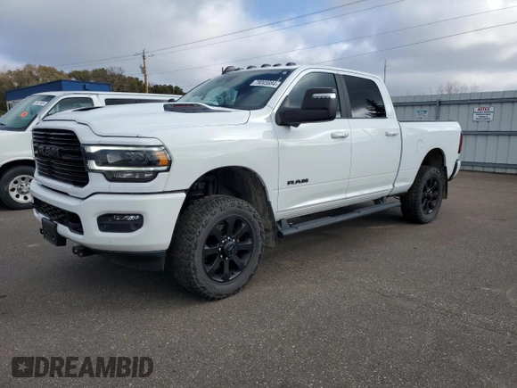 2023 Ram 2500 Laramie with VIN 3C6UR5FJ9PG597618, listed as a Copart auction lot 79045884 with 46,860 mi miles and Salvage title. Bid and sale history available at DreamBid. Image 1.