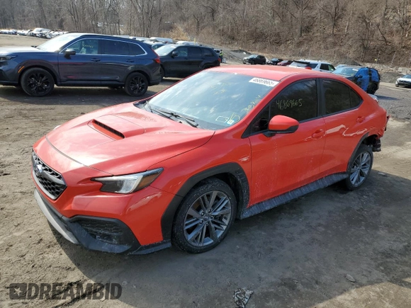 2022 Subaru WRX with VIN JF1VBAA6XN9028647, listed as a Copart auction lot 46869665 with 30,924 mi miles and Salvage Title. Bid and sale history available at carsss.com. Image 1.