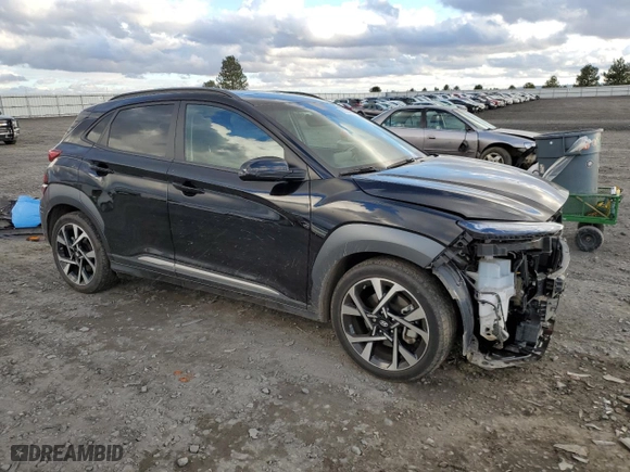 2023 Hyundai Kona Limited with VIN KM8K5CA37PU008969, listed as a Copart auction lot 80524824 with 24,259 mi miles and Salvage Title. Bid and sale history available at carsss.com. Image 4.