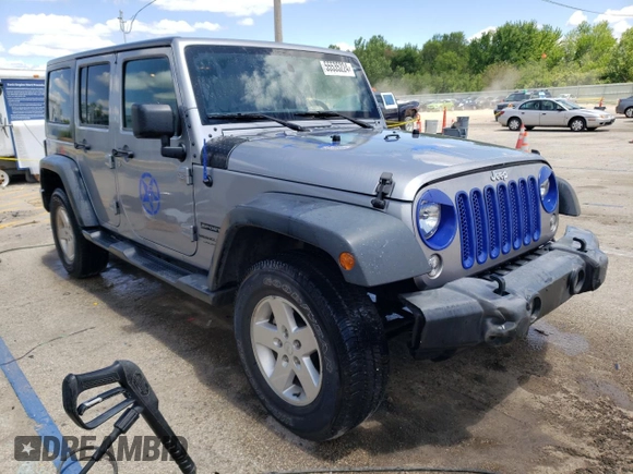 2018 Jeep Wrangler JK Unlimited Sport S with VIN 1C4BJWDG3JL926795, listed as a Copart auction lot 55535224 with 53,377 mi miles and Salvage Title. Bid and sale history available at carsss.com. Image 4.