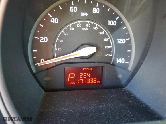 2012 Kia Rio LX with VIN KNADM5A30C6019304, listed as a Copart auction lot 44544055 with 171,338 mi miles and Salvage Title. Bid and sale history available at carsss.com. Image 9.
