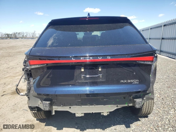 2023 Lexus RX with VIN 2T2BBMCA7PC006100, listed as a Copart auction lot 50487565 with 21,165 mi miles and Salvage Title. Bid and sale history available at carsss.com. Image 6.