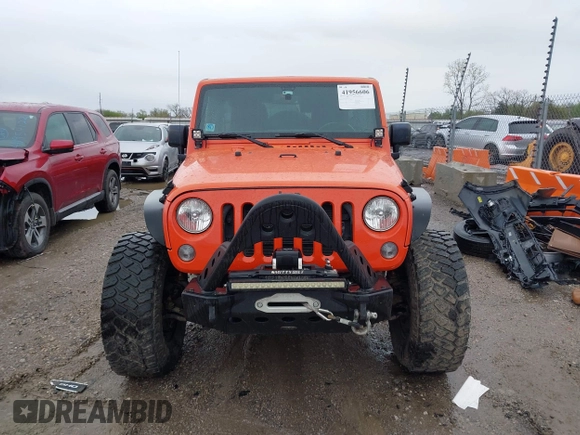 2015 Jeep Wrangler Unlimited Sahara with VIN 1C4BJWEG6FL603265, listed as a IAAI auction lot 41956606 with 70,983 mi miles. Bid and sale history available at carsss.com. Image 12.