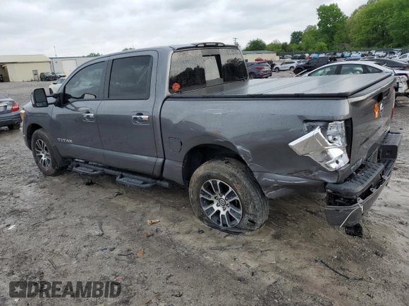 2021 Nissan Titan SV with VIN 1N6AA1ED8MN534176, listed as a Copart auction lot 54574785 with 25,360 mi miles and Salvage title. Bid and sale history available at DreamBid. Image 2.