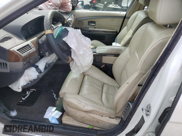 2004 BMW 7 Series 745i with VIN WBAGL63444DP70074, listed as a Copart auction lot 45068004 with Not Provided miles and Salvage Title. Bid and sale history available at DreamBid. Image 7.