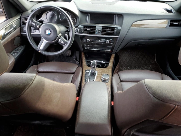 2017 BMW X3 xDrive28i with VIN 5UXWX9C52H0D95846, listed as a Copart auction lot 48123175 with Not Provided miles and Salvage Title. Bid and sale history available at DreamBid. Image 8.