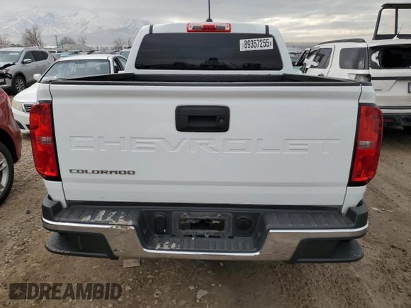 2022 Chevrolet Colorado 2WD LT with VIN 1GCGSCEN4N1323760, listed as a Copart auction lot 89357255 with 36,224 mi miles and Salvage title. Bid and sale history available at DreamBid. Image 6.