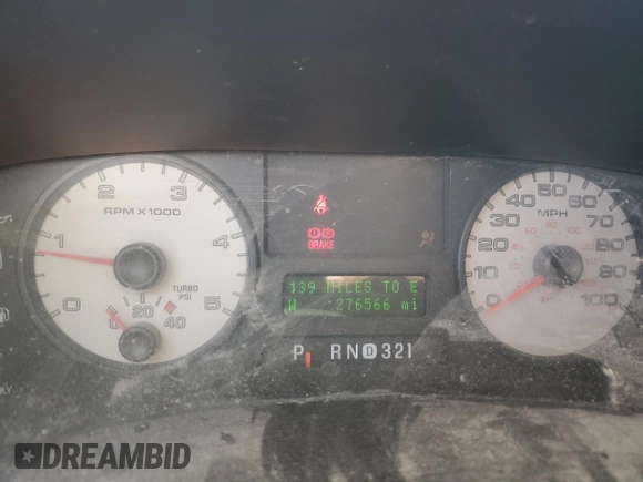 2005 Ford F-250 XL with VIN 1FTSW21P45ED31320, listed as a Copart auction lot 46085614 with 276,566 mi miles and Salvage title. Bid and sale history available at DreamBid. Image 9.
