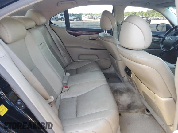 2008 Lexus LS 460 with VIN JTHBL46F485067927, listed as a Copart auction lot 52047645 with 177,648 mi miles and Salvage title. Bid and sale history available at DreamBid. Image 10.