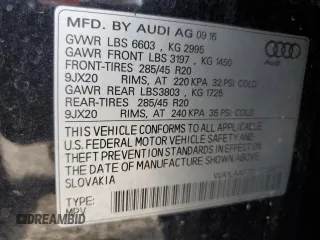 2017 Audi Q7 Premium Plus with VIN WA1LAAF72HD029521, listed as a Copart auction lot 63348245 with 125,506 mi miles and Clean title. Bid and sale history available at DreamBid. Image 13.