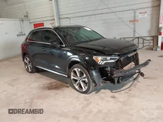 2020 Audi Q3 S line Premium Plus with VIN WA1EECF38L1088525, listed as a IAAI auction lot 42734803 with 69,192 mi miles and . Bid and sale history available at DreamBid. Image 1.