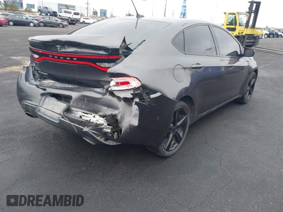 2015 Dodge Dart SXT with VIN 1C3CDFBB1FD212642, listed as a IAAI auction lot 42203244 with 204,104 mi miles. Bid and sale history available at carsss.com. Image 4.