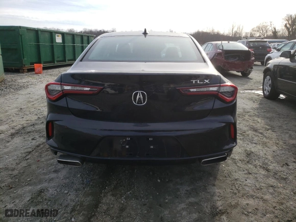 2021 Acura TLX with VIN 19UUB5F38MA000386, listed as a Copart auction lot 45979155 with 26,788 mi miles and Salvage Title. Bid and sale history available at carsss.com. Image 6.