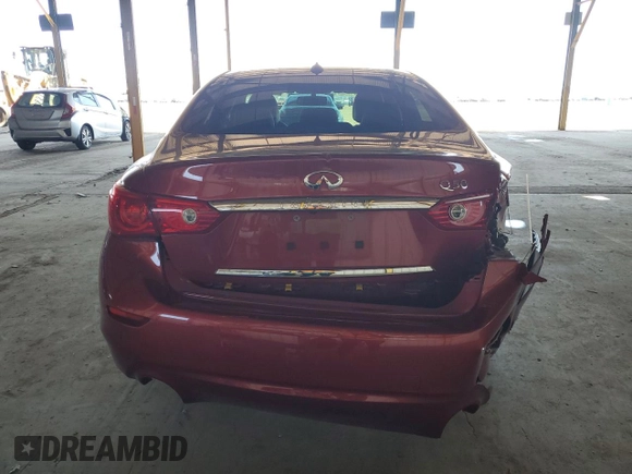 2015 Infiniti Q50 Sport with VIN JN1BV7AP0FM355656, listed as a Copart auction lot 56609315 with 117,641 mi miles and Salvage title. Bid and sale history available at DreamBid. Image 6.