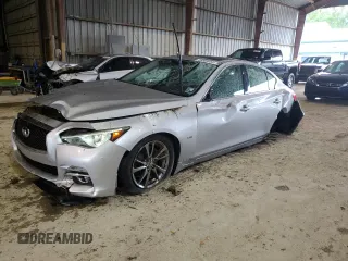 2017 Infiniti Q50 Signature Edition with VIN JN1EV7AP4HM738659, listed as a Copart auction lot 63896853 with 71,918 mi miles and Salvage Title. Bid and sale history available at DreamBid. Image 1.