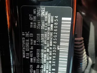2025 Kia Sportage EX with VIN 5XYK33DF8SG260854, listed as a Copart auction lot 47973585 with Not provided miles and Salvage title. Bid and sale history available at DreamBid. Image 13.