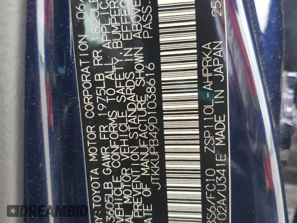 2013 Scion xD z VIN JTKKUPB49D1038616, wystawiony jako Copart lot #51835625 z przebiegiem 139 165 mil mil oraz Szkody całkowita. Historia ofert i sprzedaży dostępna na DreamBid. Obrazek 12.