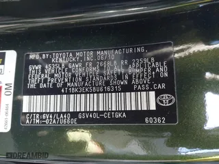 2011 Toyota Camry LE with VIN 4T1BK3EK5BU616315, listed as a IAAI auction lot 41309517 with 150,499 mi miles. Bid and sale history available at carsss.com. Image 9.