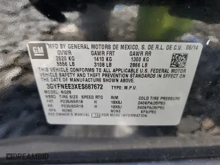 2014 Cadillac SRX Luxury Collection with VIN 3GYFNEE3XES687672, listed as a Copart auction lot 86683774 with 94,655 mi miles and Non Repairable. Bid and sale history available at carsss.com. Image 13.