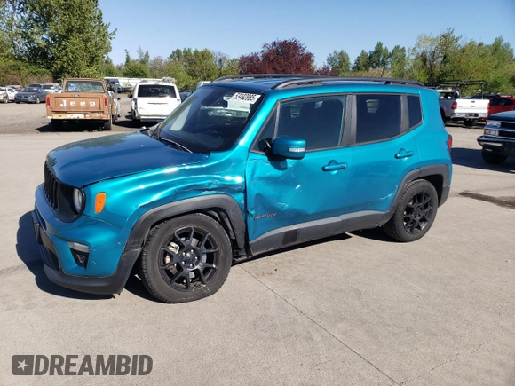 2019 Jeep Renegade Altitude z VIN ZACNJABB3KPK36000, wystawiony jako Copart lot #53492985 z przebiegiem 52 586 mil mil oraz Szkoda całkowita • Salvage title. Historia ofert i sprzedaży dostępna na DreamBid. Obrazek 1.