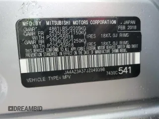 2018 Mitsubishi Outlander ES z VIN JA4AZ3A37JZ049398, wystawiony jako Copart lot #57813585 z przebiegiem 52 946 mil mil oraz Szkoda całkowita • Salvage title. Historia ofert i sprzedaży dostępna na DreamBid. Obrazek 13.