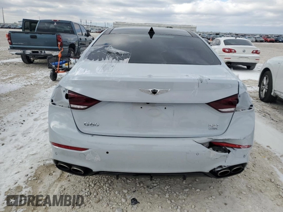 2020 Genesis G80 Sport with VIN KMTFN4JB8LU337890, listed as a Copart auction lot 88788385 with 37,332 mi miles and Salvage title. Bid and sale history available at DreamBid. Image 6.
