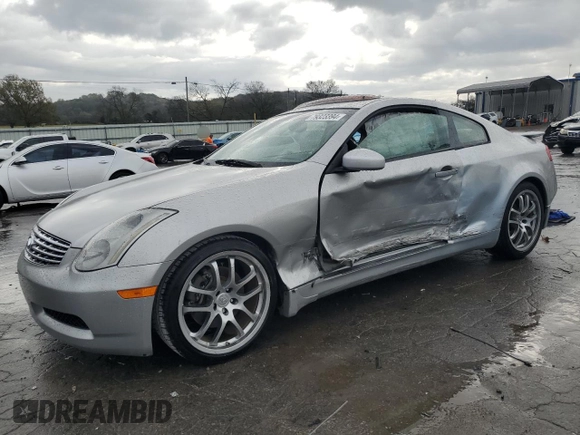 2005 Infiniti G35 Coupe with VIN JNKCV54E05M408692, listed as a Copart auction lot 79323394 with 54,617 mi miles and Salvage Title. Bid and sale history available at carsss.com. Image 1.