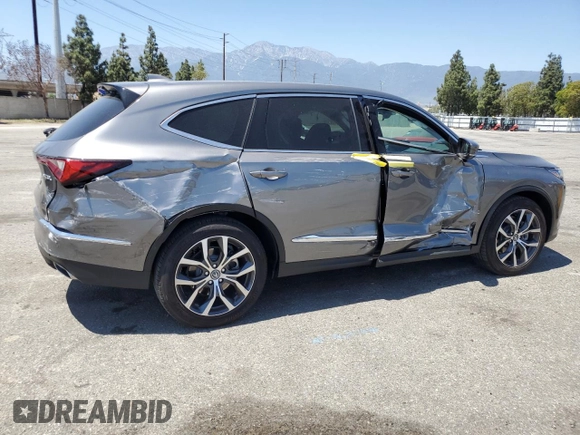 2024 Acura MDX Technology with VIN 5J8YD9H43RL004933, listed as a Copart auction lot 56544625 with 1,870 mi miles and Salvage title. Bid and sale history available at DreamBid. Image 3.