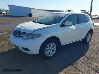 2013 Nissan Murano SV with VIN JN8AZ1MU4DW207026, listed as a IAAI auction lot 41849859 with 153,366 mi miles. Bid and sale history available at carsss.com. Image 2.