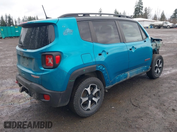 2021 Jeep Renegade Trailhawk with VIN ZACNJDC15MPN30461, listed as a IAAI auction lot 41846420 with 53,458 mi miles and . Bid and sale history available at DreamBid. Image 4.