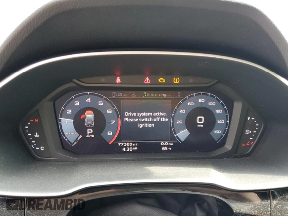 2020 Audi Q3 Premium with VIN WA1AECF30L1025756, listed as a Copart auction lot 50295125 with 77,389 mi miles and Salvage title. Bid and sale history available at DreamBid. Image 9.