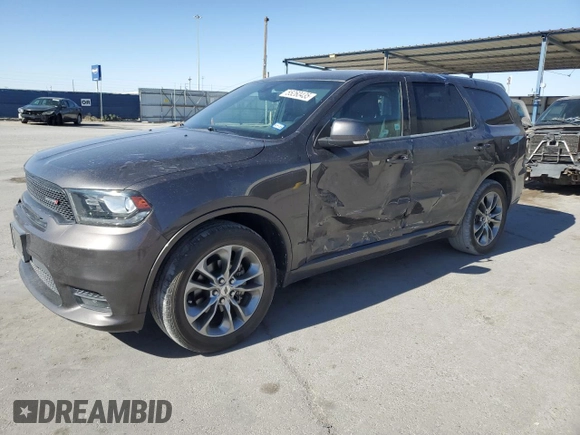 2019 Dodge Durango GT Plus with VIN 1C4RDHDG0KC650739, listed as a Copart auction lot 55260435 with 66,506 mi miles and Salvage title. Bid and sale history available at DreamBid. Image 1.