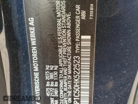 2017 BMW 4 Series 440i with VIN WBA4P1C50HK522523, listed as a Copart auction lot 48508585 with 70,098 mi miles and Salvage Title. Bid and sale history available at carsss.com. Image 12.