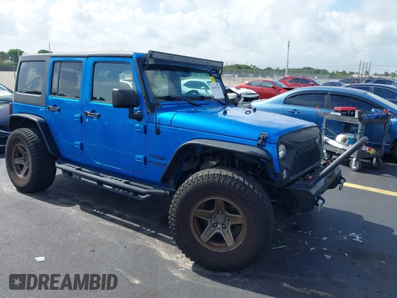 2015 Jeep Wrangler Unlimited Sport with VIN 1C4BJWDG1FL716400, listed as a IAAI auction lot 42645745 with 83,199 mi miles and . Bid and sale history available at DreamBid. Image 1.