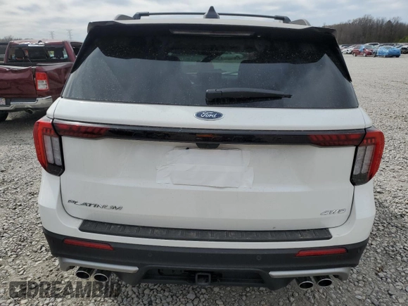 2025 Ford Explorer Platinum with VIN 1FMWK8HC5SGA65983, listed as a Copart auction lot 49856645 with 3,870 mi miles and Salvage title. Bid and sale history available at DreamBid. Image 6.