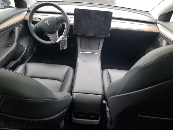 2023 Tesla Model 3 with VIN 5YJ3E1EA5PF695318, listed as a Copart auction lot 53832935 with 28,863 mi miles and Salvage title. Bid and sale history available at DreamBid. Image 8.