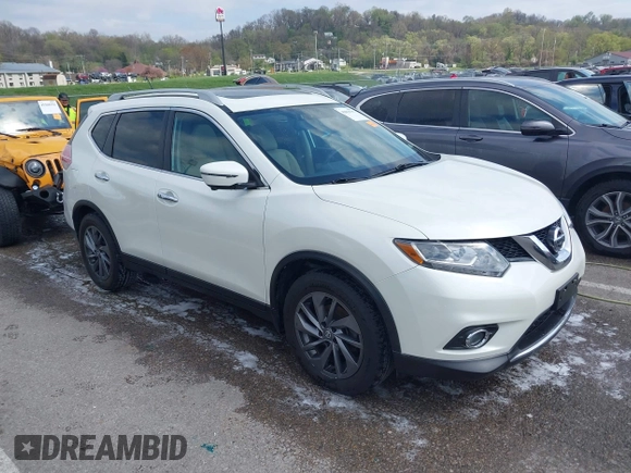 2016 Nissan Rogue SL with VIN 5N1AT2MTXGC807688, listed as a IAAI auction lot 42015737 with 89,849 mi miles. Bid and sale history available at carsss.com. Image 1.