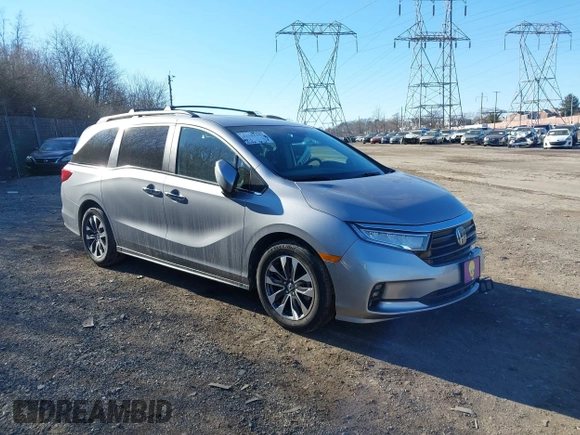 2023 Honda Odyssey EX-L with VIN 5FNRL6H68PB070545, listed as a IAAI auction lot 41331357 with 13,448 mi miles. Bid and sale history available at carsss.com. Image 1.