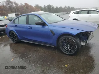2022 BMW M3 Competition xDrive with VIN WBS43AY09NFM10618, listed as a Copart auction lot 41450415 with 21,935 mi miles and Non repairable. Bid and sale history available at DreamBid. Image 4.