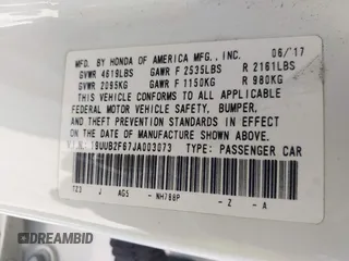 2018 Acura TLX w/A-SPEC Pkg with VIN 19UUB2F67JA003073, listed as a IAAI auction lot 41604080 with 121,078 mi miles. Bid and sale history available at carsss.com. Image 9.
