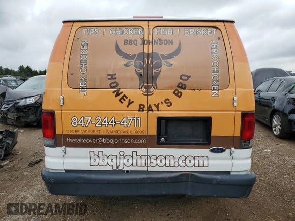 2008 Ford Econoline Passenger XL with VIN 1FBNE31L68DB00260, listed as a Copart auction lot 65607074 with 204,530 mi miles and Salvage Title. Bid and sale history available at carsss.com. Image 6.