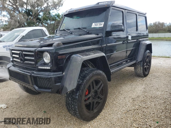 2017 Mercedes-Benz G-Class G 550 4x4 Squared with VIN WDCYC5FF5HX281468, listed as a Copart auction lot 79087964 with 85,186 mi miles and Salvage Title. Bid and sale history available at carsss.com. Image 1.
