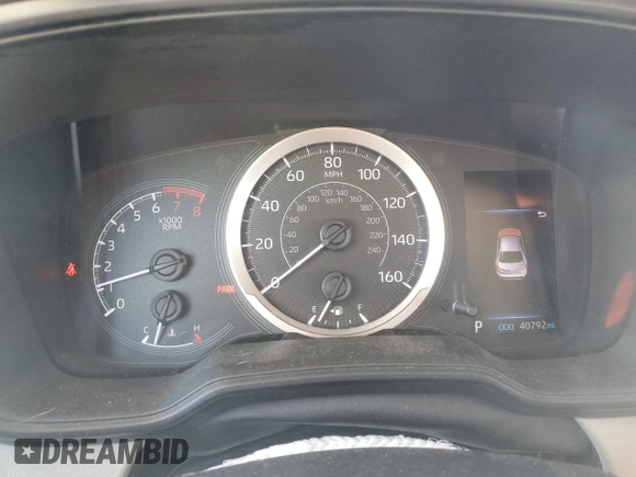 2021 Toyota Corolla LE with VIN JTDEPMAE3MJ133502, listed as a Copart auction lot 82795544 with 40,792 mi miles and Salvage Title. Bid and sale history available at DreamBid. Image 9.