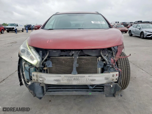 2015 Nissan Murano SV with VIN 5N1AZ2MH8FN212951, listed as a Copart auction lot 50991805 with 188,333 mi miles and Salvage Title. Bid and sale history available at carsss.com. Image 5.