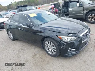2015 Infiniti Q50 Premium with VIN JN1BV7AR1FM417342, listed as a IAAI auction lot 41887007 with 116,026 mi miles. Bid and sale history available at carsss.com. Image 1.