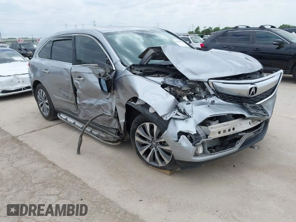 2016 Acura MDX w/Tech with VIN 5FRYD3H42GB008644, listed as a IAAI auction lot 42035686 with 96,467 mi miles. Bid and sale history available at carsss.com. Image 1.